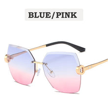 Load image into Gallery viewer, Sunglasses Women  Trimming Gradient Shades Sun Glasses 2023 Ladies Vintage Framless Eyewear UV400  Shades gafas de