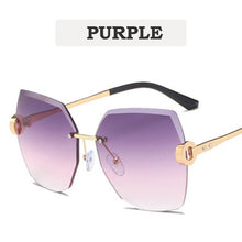 Load image into Gallery viewer, Sunglasses Women  Trimming Gradient Shades Sun Glasses 2023 Ladies Vintage Framless Eyewear UV400  Shades gafas de