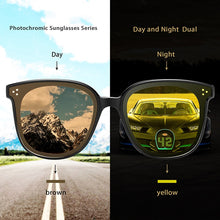 Load image into Gallery viewer, Sunglasses Women Men VEITHDIA Photochromic Polarized Sports UV400 Vintage Day Night Dual Sun Glasses For Male/Female