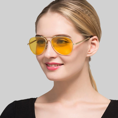 Sunglasses Women Men Yellow Night Vision Lens Anti-glare Driver Glasses For Men Pilot Polarized UV400  Eyewear For Male/Female