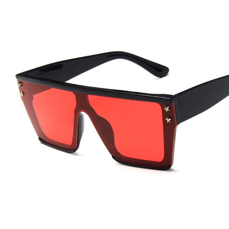 Sunglasses Women Vintage Retro Flat Top Gradient Shield Black Sun Glasses Female Pilot  Designer