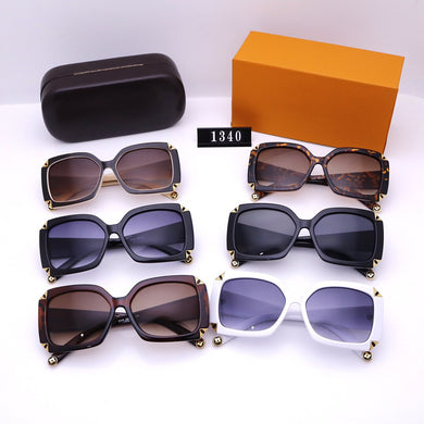 Sunglasses Women's big frame designer brand retro women's men's husband driver  high quality 2022  free glasses box