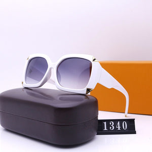 Sunglasses Women's big frame designer brand retro women's men's husband driver  high quality 2022  free glasses box