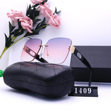 Load image into Gallery viewer, Sunglasses female frameless designer brand retro lady man man husband driver  high quality 2022  free glasses box