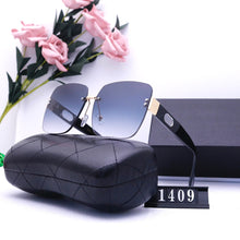 Load image into Gallery viewer, Sunglasses female frameless designer brand retro lady man man husband driver  high quality 2022  free glasses box