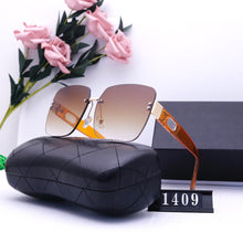 Load image into Gallery viewer, Sunglasses female frameless designer brand retro lady man man husband driver  high quality 2022  free glasses box
