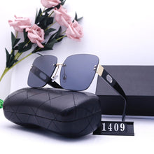 Load image into Gallery viewer, Sunglasses female frameless designer brand retro lady man man husband driver  high quality 2022  free glasses box