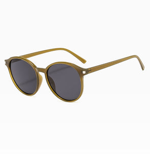 Sunglasses for Men Women,Stylish Retro Round Frame,Jelly Color Beach Vacation Glasses,UV 4000,with Glasses Cloth