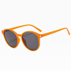 Sunglasses for Men Women,Stylish Retro Round Frame,Jelly Color Beach Vacation Glasses,UV 4000,with Glasses Cloth