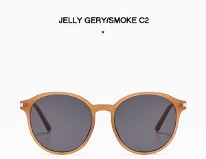Sunglasses for Men Women,Stylish Retro Round Frame,Jelly Color Beach Vacation Glasses,UV 4000,with Glasses Cloth