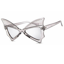 Load image into Gallery viewer, Sunglasses women 2023 Big Frame Cat eye Sunglasses Riveted bat Sexy sunglasses Ladies Vintage Party glasses for men festival
