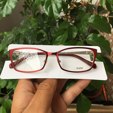 Super Designer Metal Glasses Frames Women Spring Hinge  Red/Black