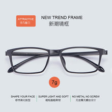 Carica l&#39;immagine nel visualizzatore di Gallery, Super Light Flexible TR90 Optical Frames No Metal No Screws Vision Spectacles Male Female Eyewear Anti Blue Light Proof Glasses