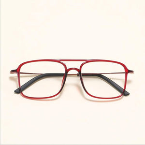 Super Light Square ULTEM Eyeglasses Double Beam Glasses Frame Men and Women Models Tide Big Face Comfortable 7g