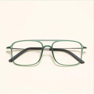Super Light Square ULTEM Eyeglasses Double Beam Glasses Frame Men and Women Models Tide Big Face Comfortable 7g