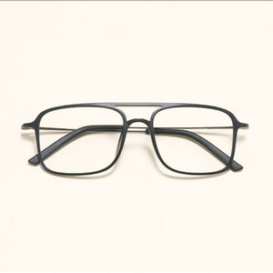Super Light Square ULTEM Eyeglasses Double Beam Glasses Frame Men and Women Models Tide Big Face Comfortable 7g