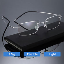 Load image into Gallery viewer, Super Light and Flexible Rimless Titanium Eyeglasses Frame for Women and Men Eyewear Optical Prescription Spectacles
