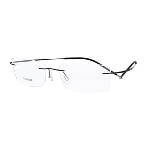Super Light and Flexible Rimless Titanium Eyeglasses Frame for Women and Men Eyewear Optical Prescription Spectacles