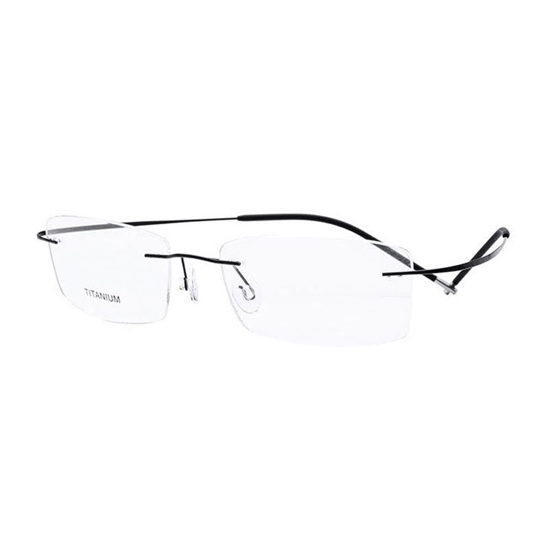 Super Light and Flexible Rimless Titanium Eyeglasses Frame for Women and Men Eyewear Optical Prescription Spectacles