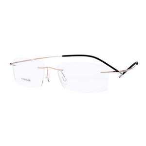 Super Light and Flexible Rimless Titanium Eyeglasses Frame for Women and Men Eyewear Optical Prescription Spectacles