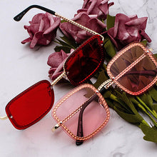 Load image into Gallery viewer, Super  Square Sunglasses Men Women Brand Designer Chain Frame Celebrity Sun Glasses Eyewear Female Red Tea Shades