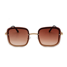 Load image into Gallery viewer, Super  Square Sunglasses Men Women Brand Designer Chain Frame Celebrity Sun Glasses Eyewear Female Red Tea Shades