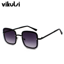 Load image into Gallery viewer, Super  Square Sunglasses Men Women Brand Designer Chain Frame Celebrity Sun Glasses Eyewear Female Red Tea Shades
