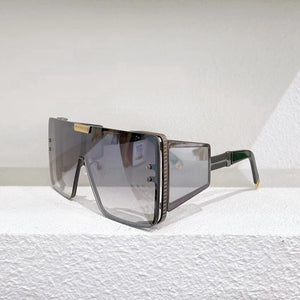 Super large frame yellow One-piece lens men's sunglasses WONDER BOY women's metal-wrapped glasses