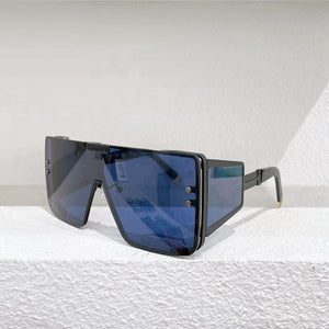 Super large frame yellow One-piece lens men's sunglasses WONDER BOY women's metal-wrapped glasses