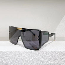 Load image into Gallery viewer, Super large frame yellow One-piece lens men&#39;s sunglasses WONDER BOY women&#39;s metal-wrapped glasses