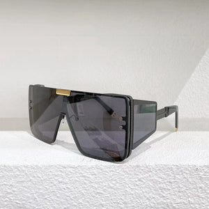 Super large frame yellow One-piece lens men's sunglasses WONDER BOY women's metal-wrapped glasses