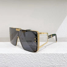 Load image into Gallery viewer, Super large frame yellow One-piece lens men&#39;s sunglasses WONDER BOY women&#39;s metal-wrapped glasses
