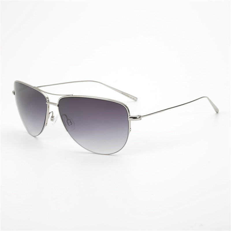 Super light 12g Strummer Sunglasses Pure Titanium Frame with Gradient lens Pilot Sunglasses Men Unisex OV1004S sunglasses