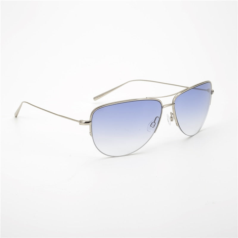 Super light 12g Strummer Sunglasses Pure Titanium Frame with Gradient lens Pilot Sunglasses Men Unisex OV1004S sunglasses