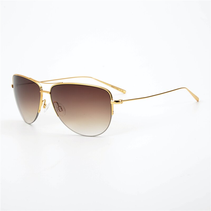 Super light 12g Strummer Sunglasses Pure Titanium Frame with Gradient lens Pilot Sunglasses Men Unisex OV1004S sunglasses