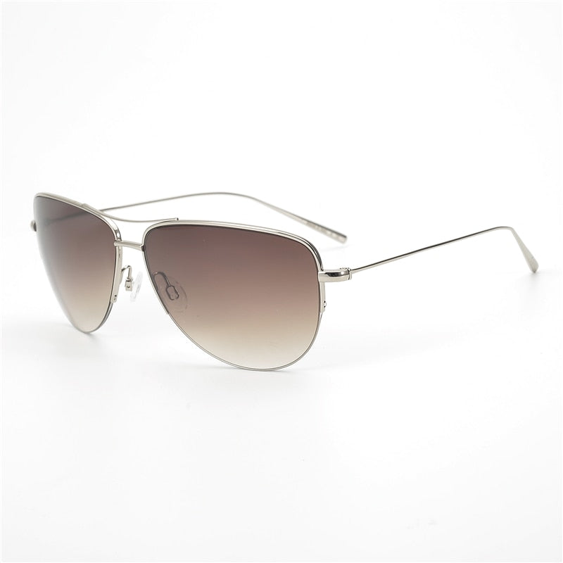 Super light 12g Strummer Sunglasses Pure Titanium Frame with Gradient lens Pilot Sunglasses Men Unisex OV1004S sunglasses