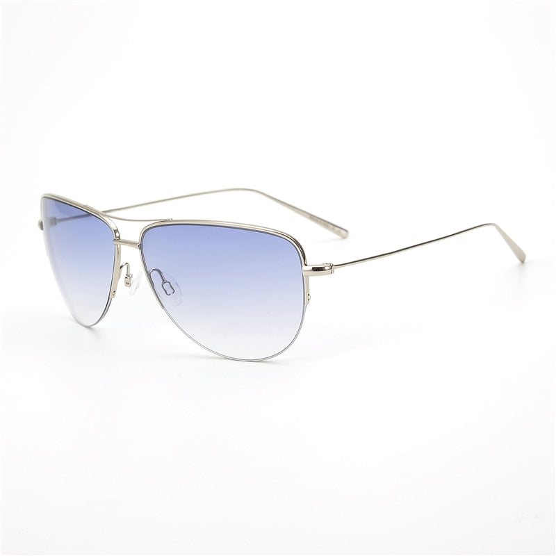 Super light 12g Strummer Sunglasses Pure Titanium Frame with Gradient lens Pilot Sunglasses Men Unisex OV1004S sunglasses
