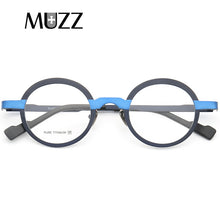 Load image into Gallery viewer, Super light Pure titanium frames eyeglasses men Optical small round full rim Frame myopia Prescription Clear Lens Eyewear