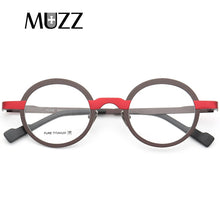 Load image into Gallery viewer, Super light Pure titanium frames eyeglasses men Optical small round full rim Frame myopia Prescription Clear Lens Eyewear