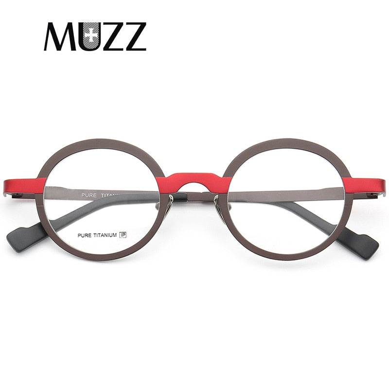 Super light Pure titanium frames eyeglasses men Optical small round full rim Frame myopia Prescription Clear Lens Eyewear