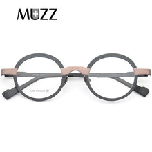 Load image into Gallery viewer, Super light Pure titanium frames eyeglasses men Optical small round full rim Frame myopia Prescription Clear Lens Eyewear