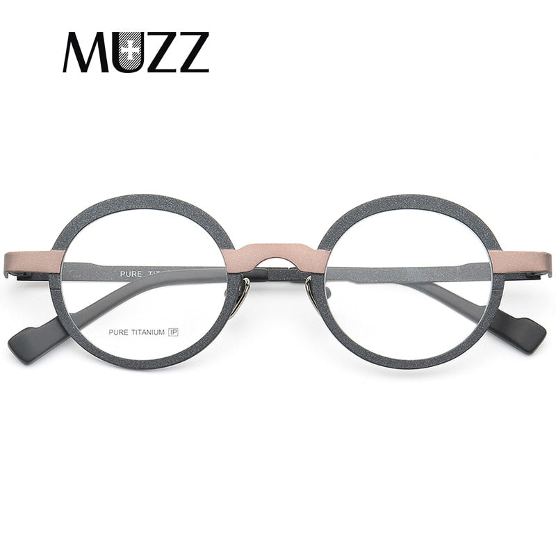 Super light Pure titanium frames eyeglasses men Optical small round full rim Frame myopia Prescription Clear Lens Eyewear