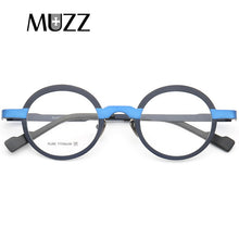 Load image into Gallery viewer, Super light Pure titanium frames eyeglasses men Optical small round full rim Frame myopia Prescription Clear Lens Eyewear