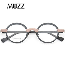 Load image into Gallery viewer, Super light Pure titanium frames eyeglasses men Optical small round full rim Frame myopia Prescription Clear Lens Eyewear