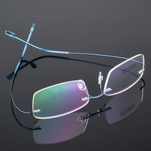 Load image into Gallery viewer, Superelastic Steel Wire Frameless Glasses Ultra-light Rimless Memory Titanium Eyeglasses