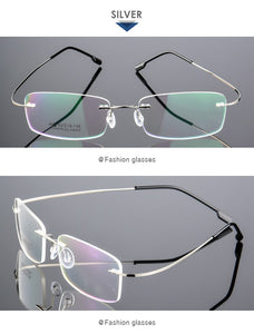 Superelastic Steel Wire Frameless Glasses Ultra-light Rimless Memory Titanium Eyeglasses