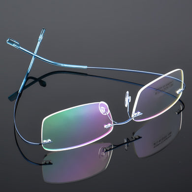 Superelastic Steel Wire Frameless Glasses Ultra-light Rimless Memory Titanium Eyeglasses