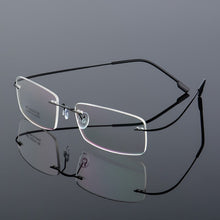 Load image into Gallery viewer, Superelastic Steel Wire Frameless Glasses Ultra-light Rimless Memory Titanium Eyeglasses