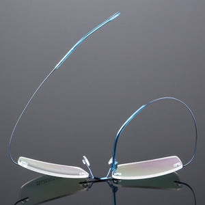 Superelastic Steel Wire Frameless Glasses Ultra-light Rimless Memory Titanium Eyeglasses