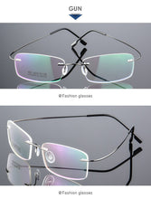 Load image into Gallery viewer, Superelastic Steel Wire Frameless Glasses Ultra-light Rimless Memory Titanium Eyeglasses